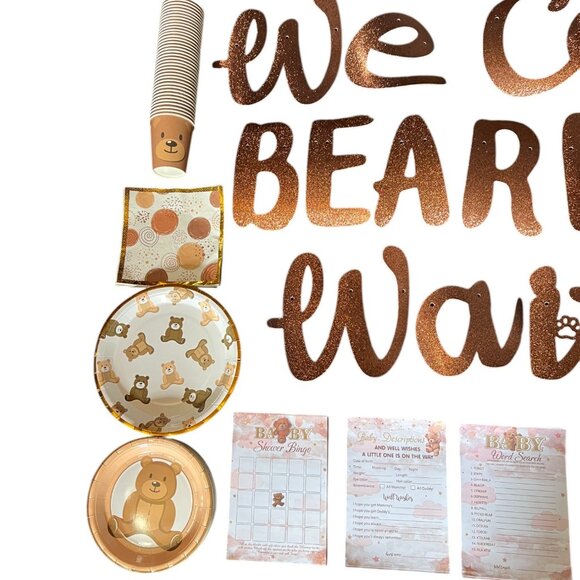 “We Can Bearly Wait" Unisex Baby Shower Package - Picture 2 of 13